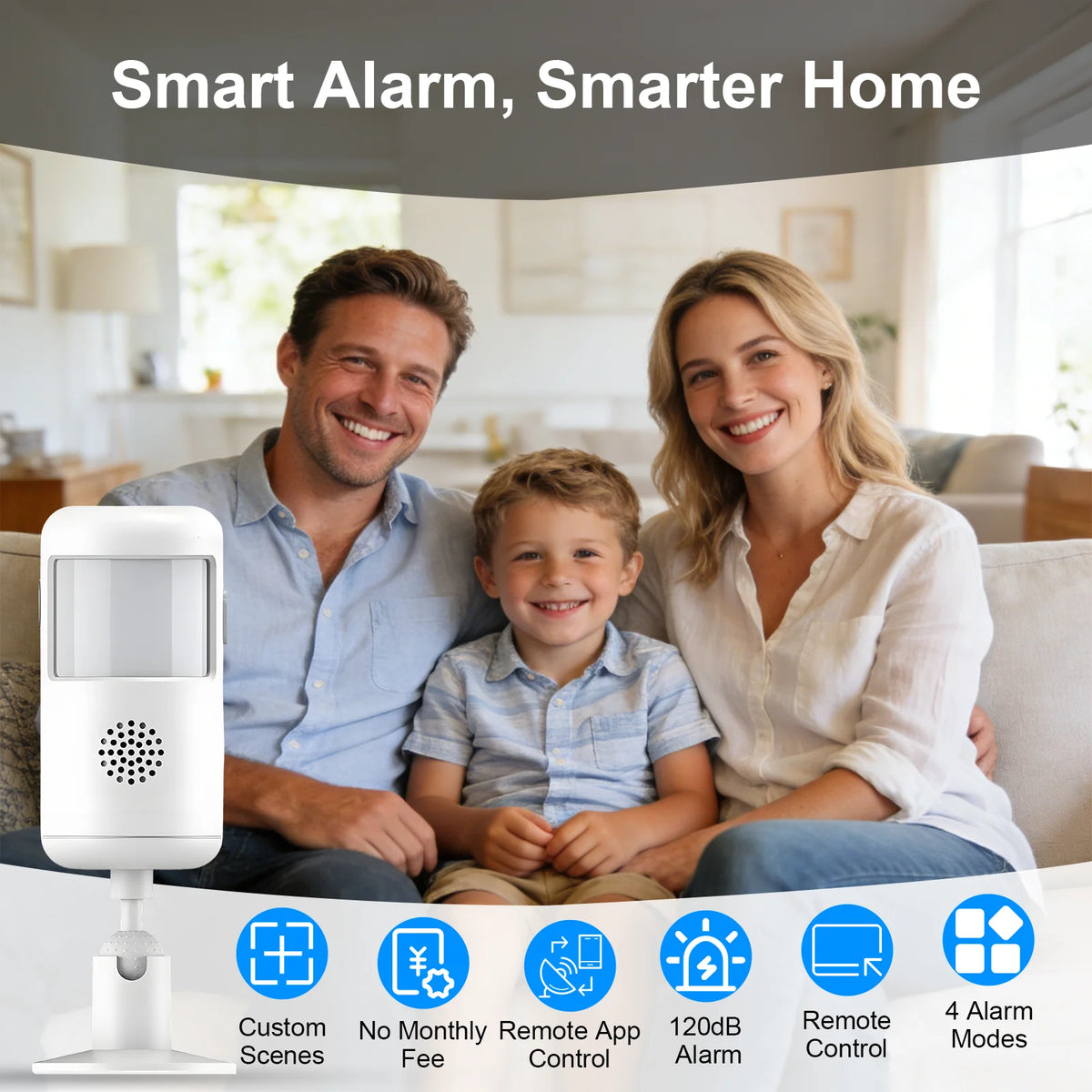 WiFi Infrared Detector DC 5V Tuya Smart Life 4 Alarm Modes PIR Motion Sensor Work With Alexa Google Home Alarm System