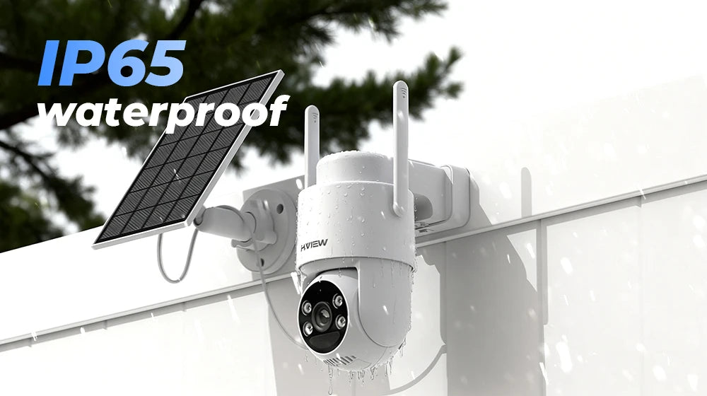 Wireless 3MP Solar Security Camera with PTZ, Color Night Vision