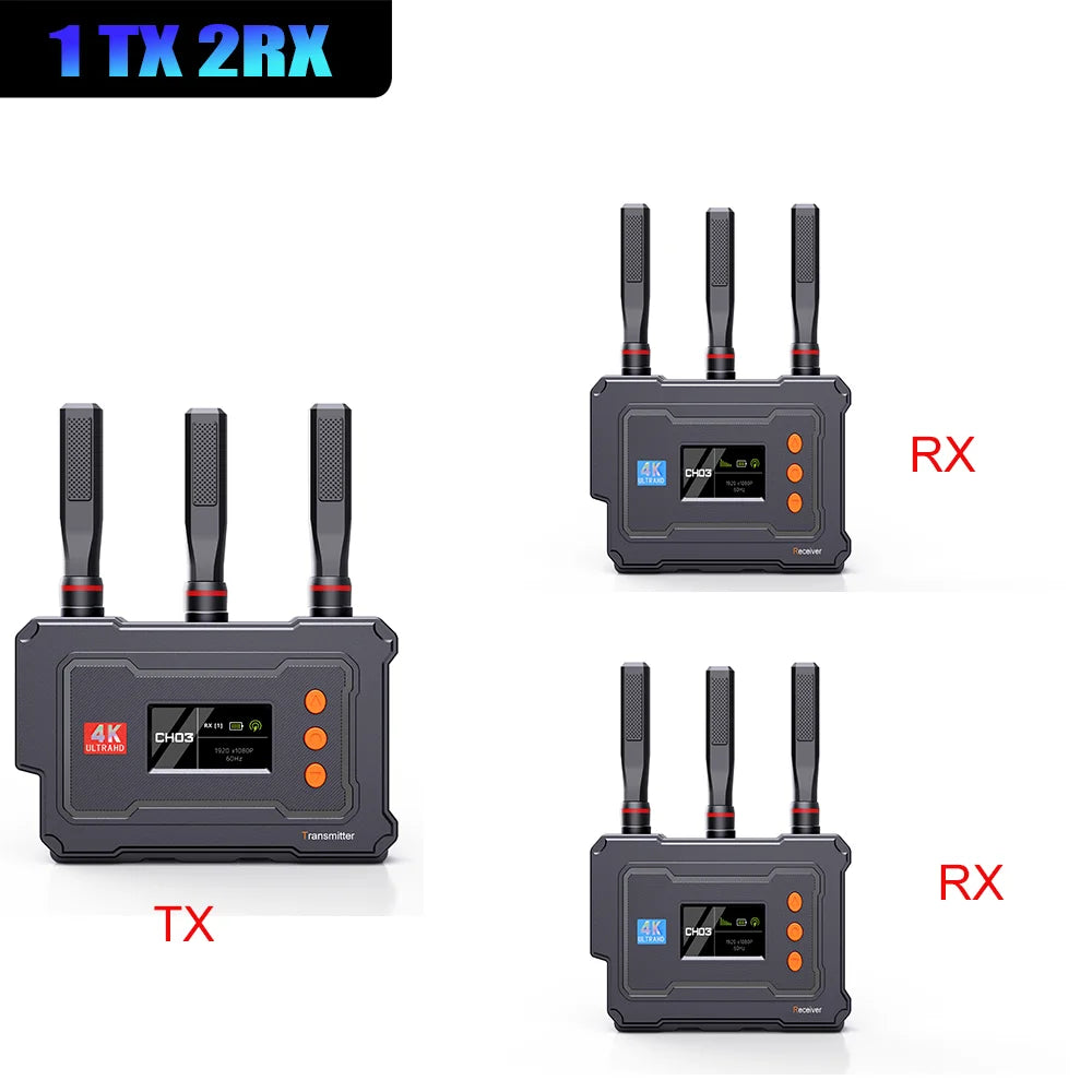 HDMI Ασύρματο Μετάδοση 4K Βίντεο Αποστάσεις 450M Ασύρματο Εκτεντής Κιτ Μεταδότες Δέκτης Βίντεο για Κάμερα Live Εκκλησία Οικία