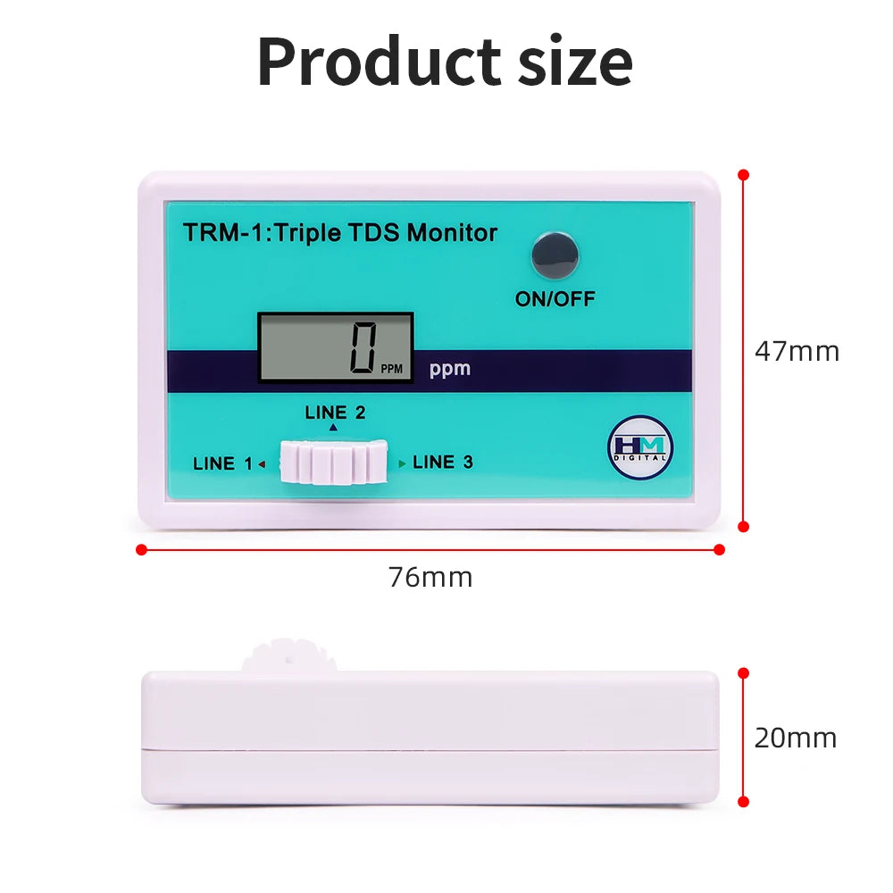 Inline TDS- en EC-watermonitoropties