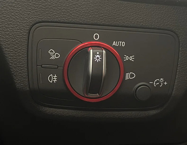 Headlight Adjust Switch Decoration Ring for Audi Interior Trim