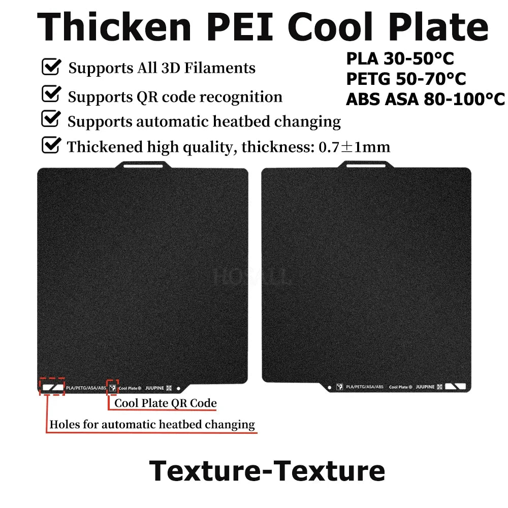 BambuLab 257×257 mm obojstranná pružinová oceľová tlačová doska