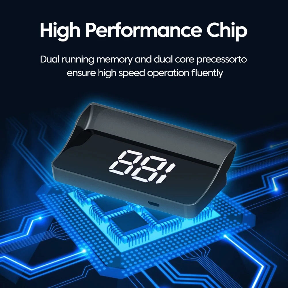 5V GPS Head-Up Speed Display, Green or White Numbers