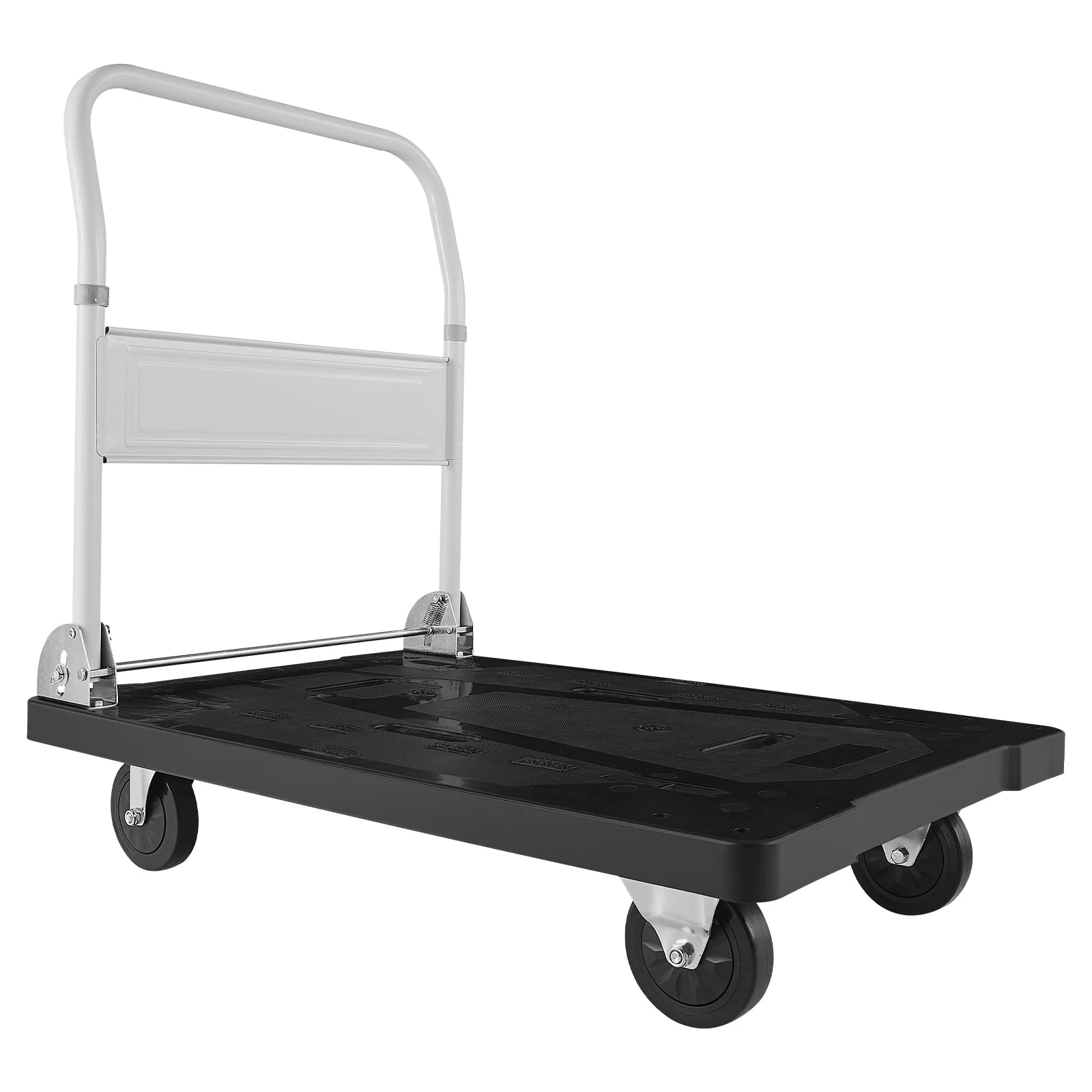 SucceBuy 660 lbs Foldable Push Cart Dolly Folding Platform Hand Truck with Swivel Wheels Moving Flatbed Cart for Easy Storage
