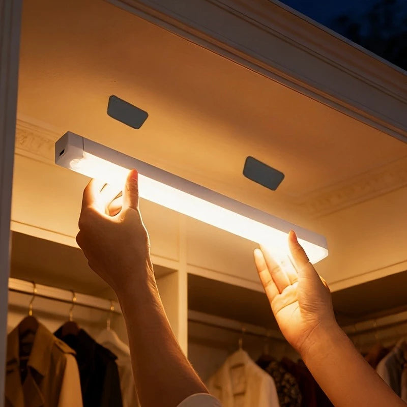LED Motion Sensor Cabinet Light, Rechargeable Magnetic Strip