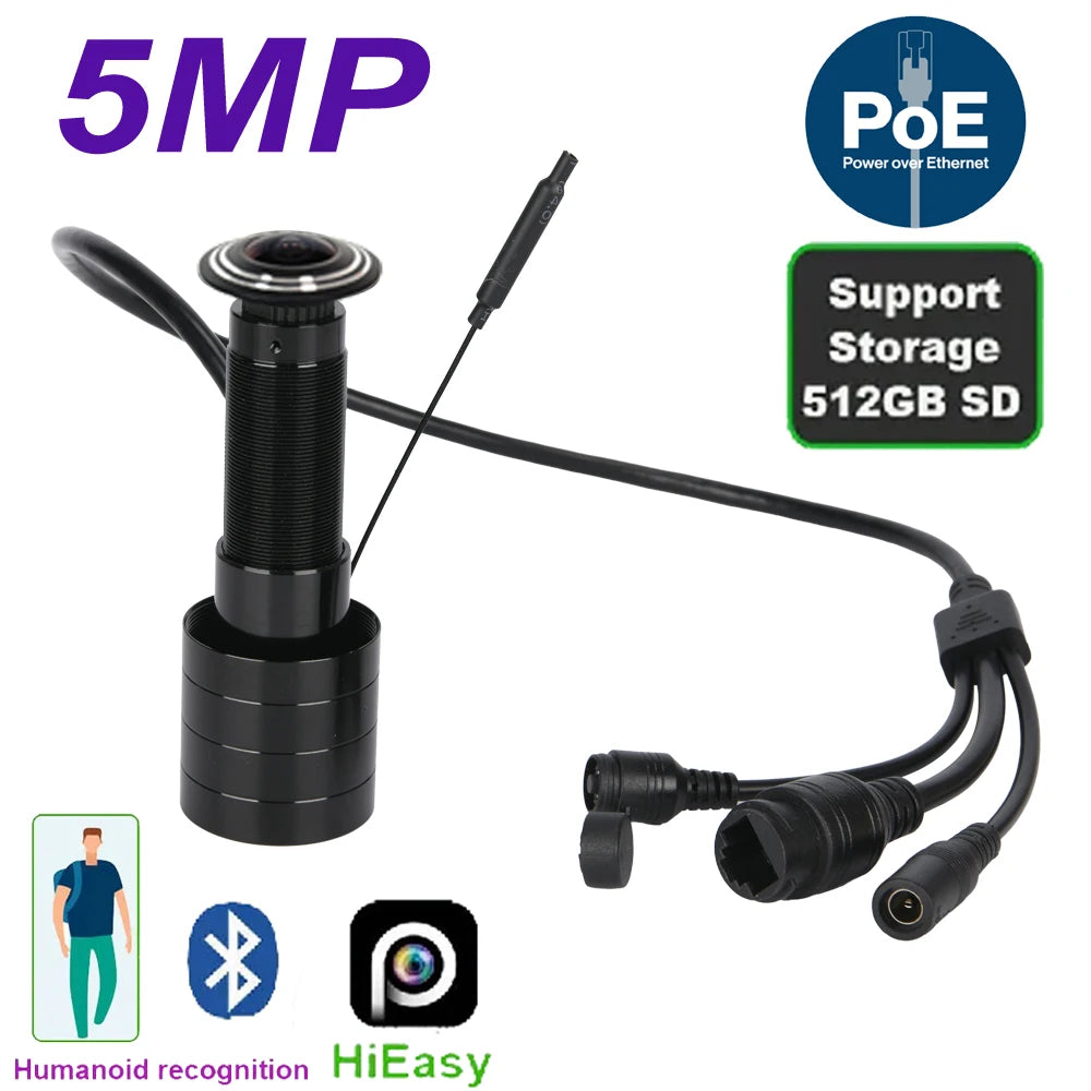 5MP WiFi Door Peephole Camera with 170° Wide-Angle Lens