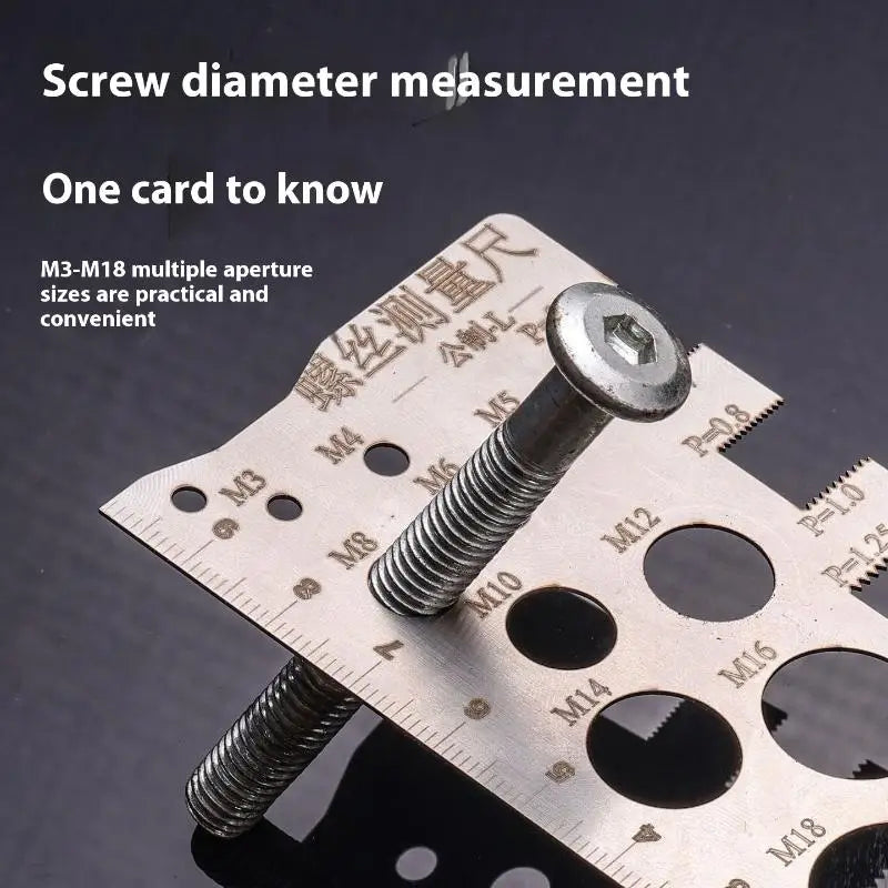 Screw Thread Pitch and Diameter Gauge