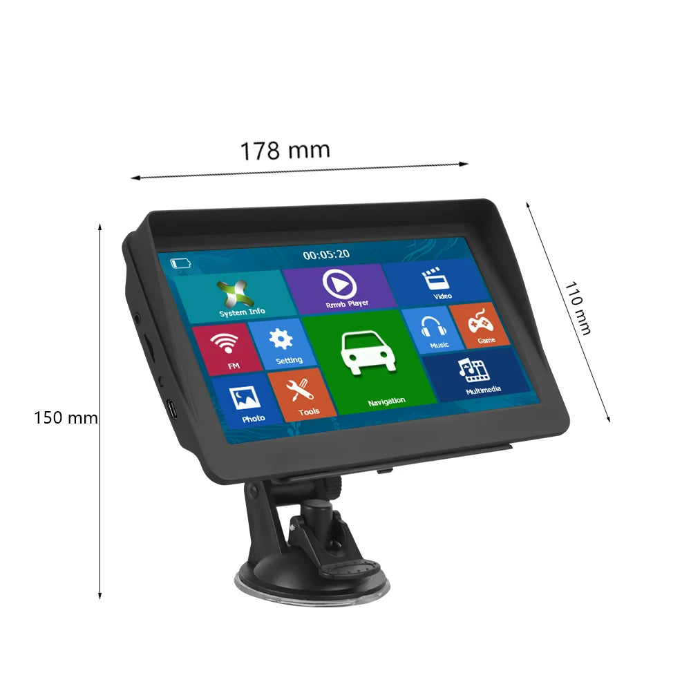 7-inch TFT LCD Touchscreen GPS Navigator with FM Voice Guide