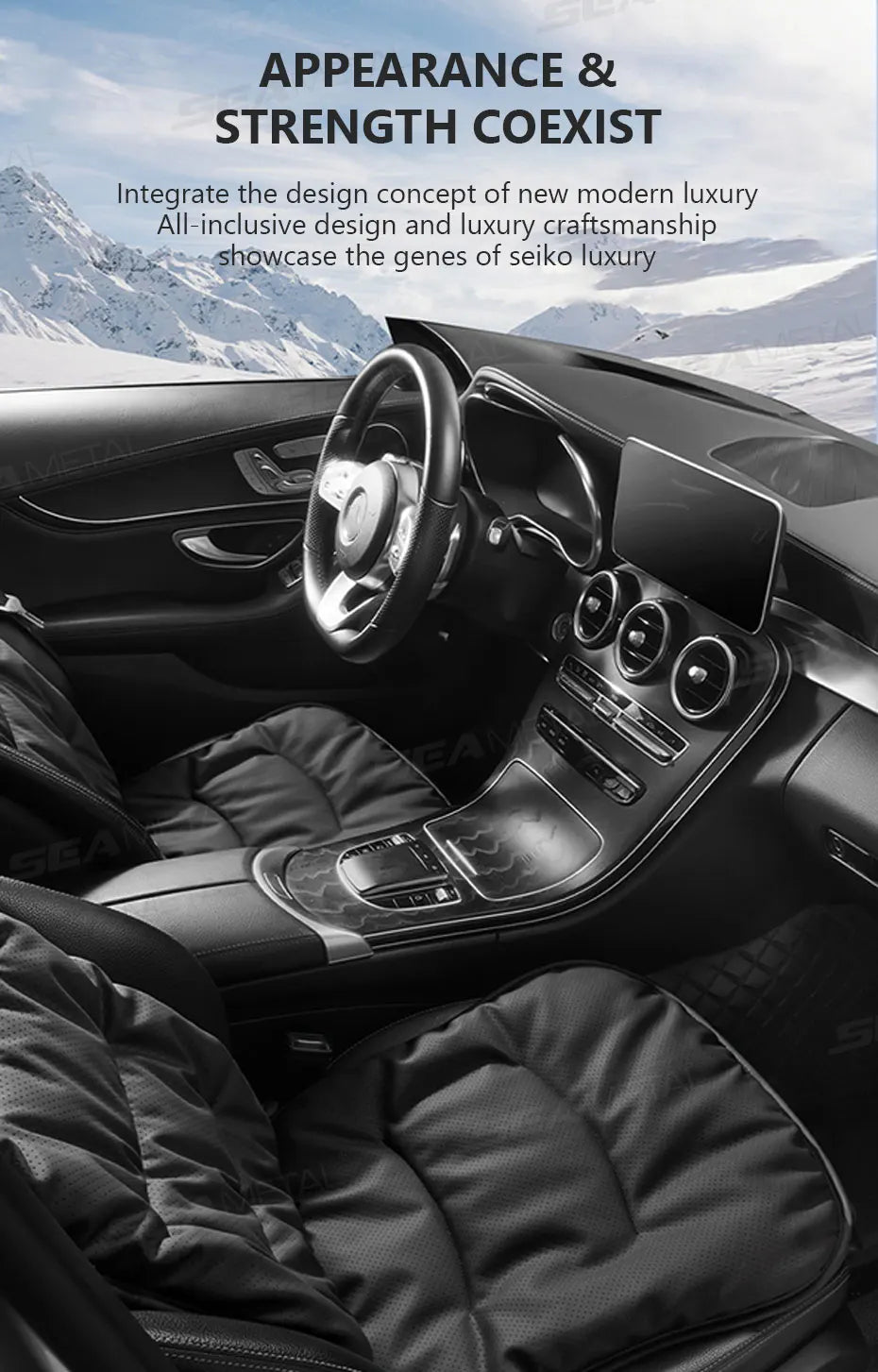 SEAMETAL Winter Car Seat Cover Thicken Thermal Plush Car Seat Cushion Anti Slip Seat Protection Cover Universal for Sedan/Suv