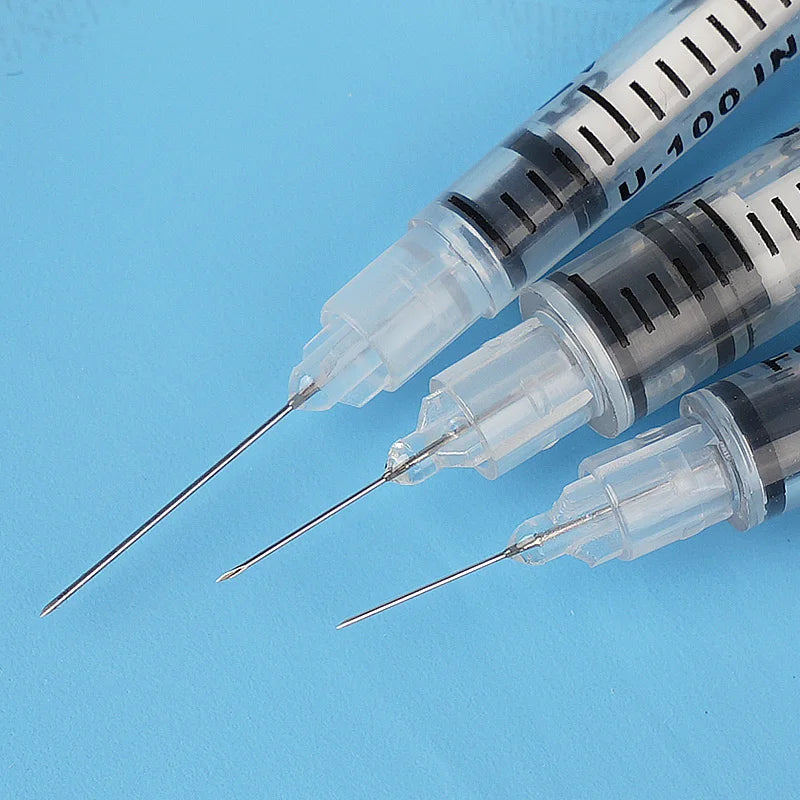 Disposable Veterinary Syringes 0.3–1ML with Needle (50/100 Pack)