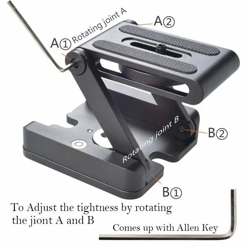 Folding Z-Type Camera Tilt Head, Material Options