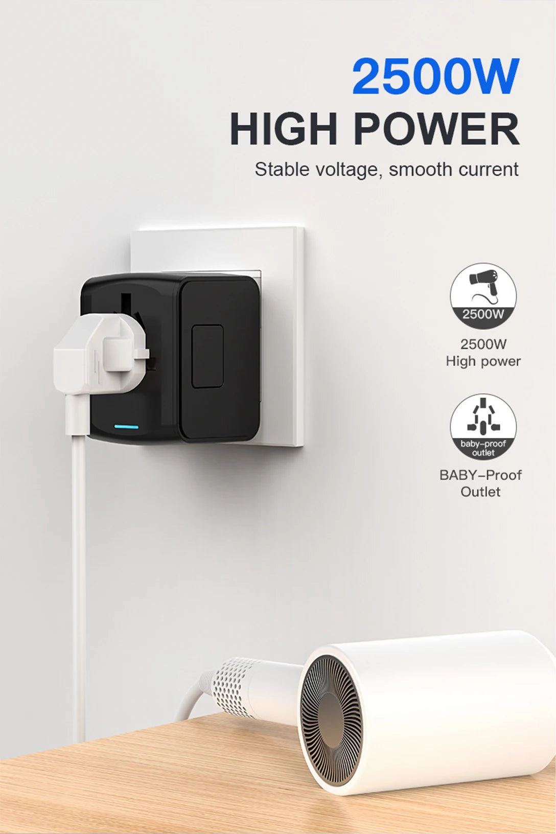 Universal Travel Adapter with USB Charging Ports