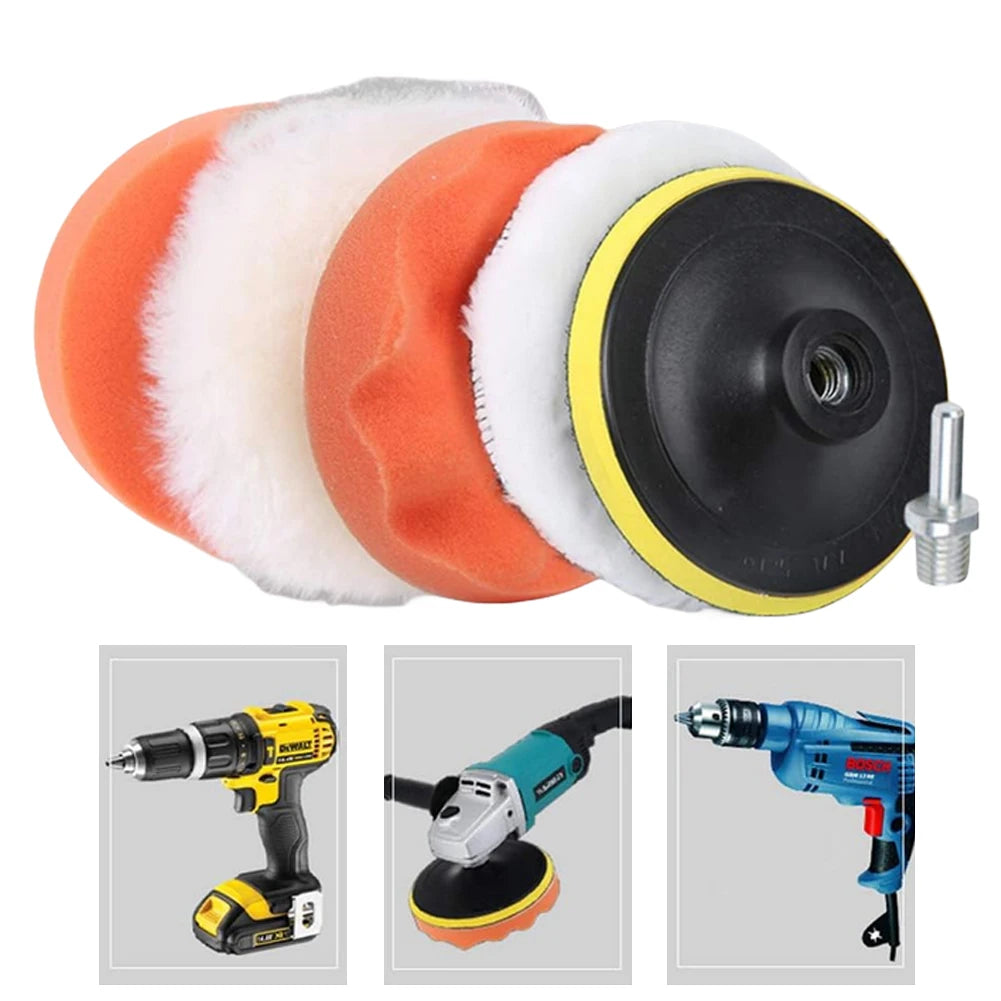 6-Piece Car Polishing Buffer Pad Kit for Drill Waxing