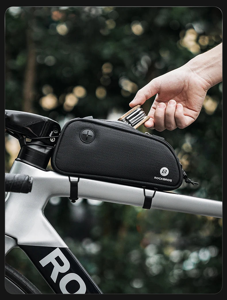 1.3L Bicycle Top Tube Bag with Earphone Port