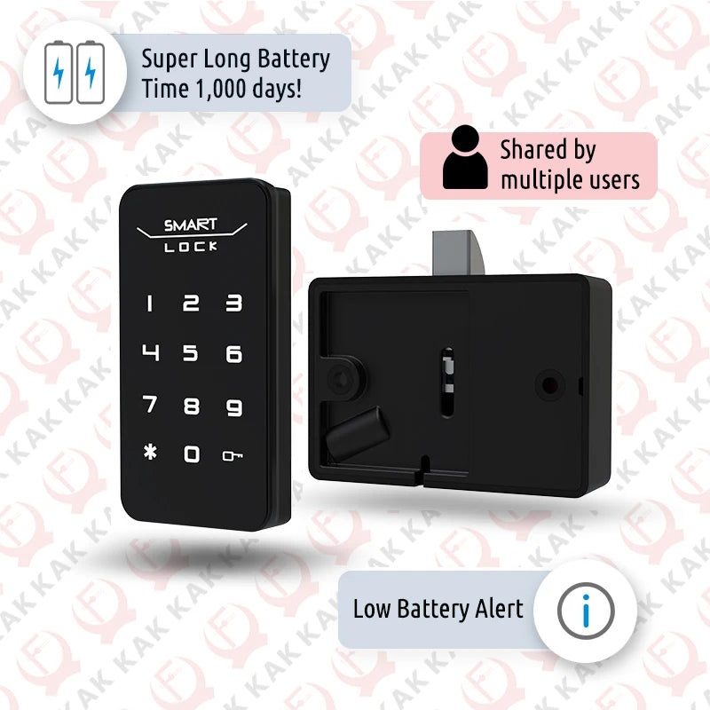 KAK Digital Electronic Lock Smart Drawer Lock Touch Sensing Password Cabinet Lock for Locker Keyless Safety Lock Door Hardware