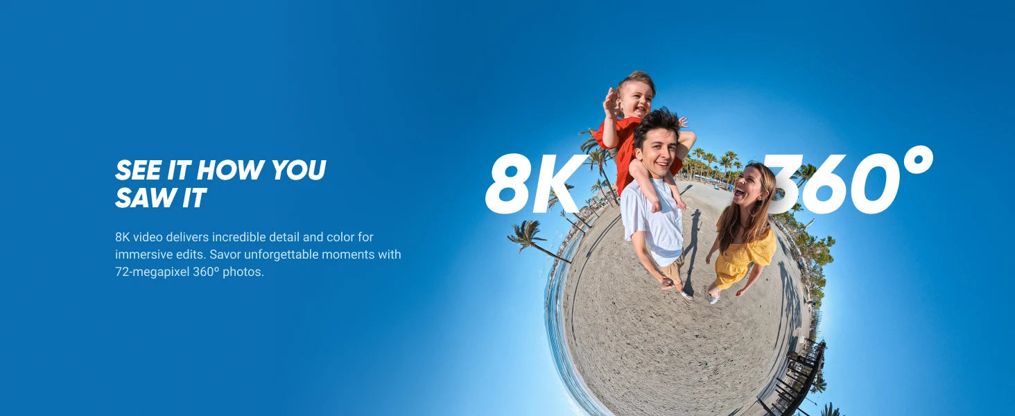 Insta360 X5 Camera 8K Waterproof 360° Action Cam