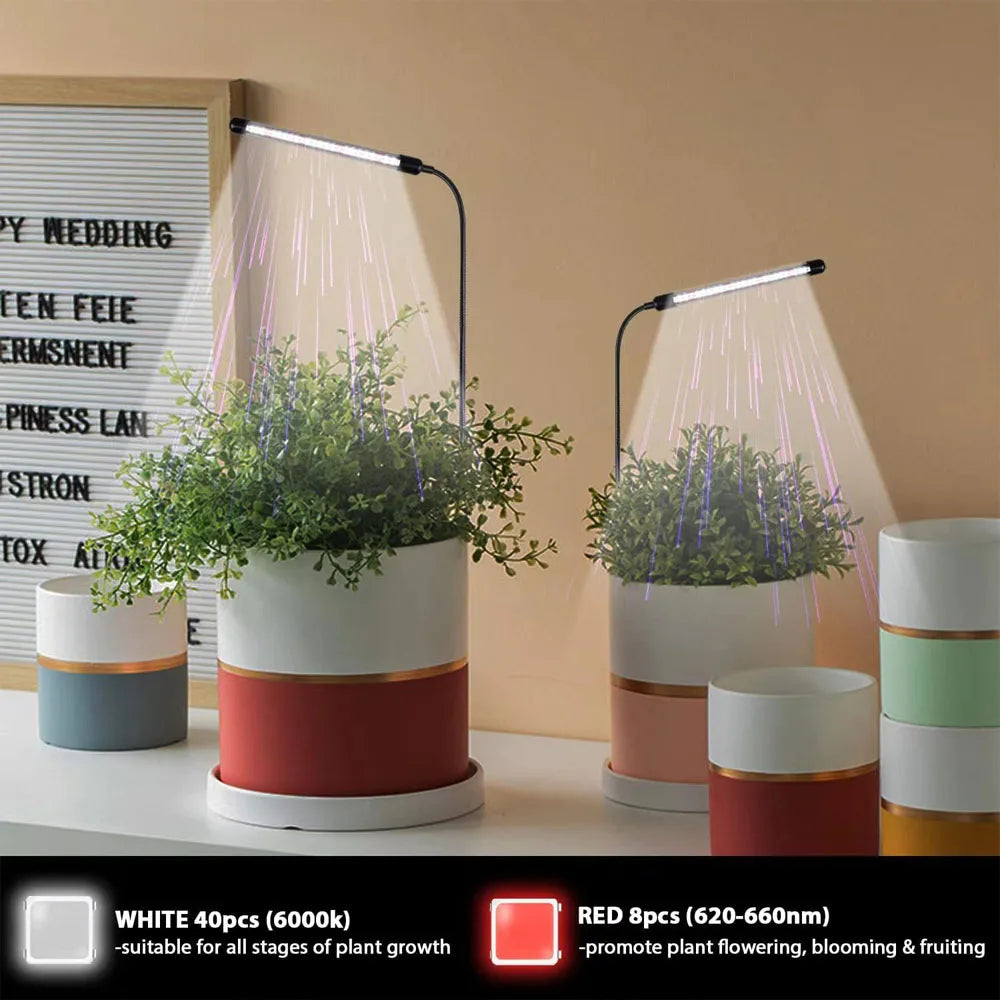 USB LED Grow Light with Timer and Adjustable Brightness