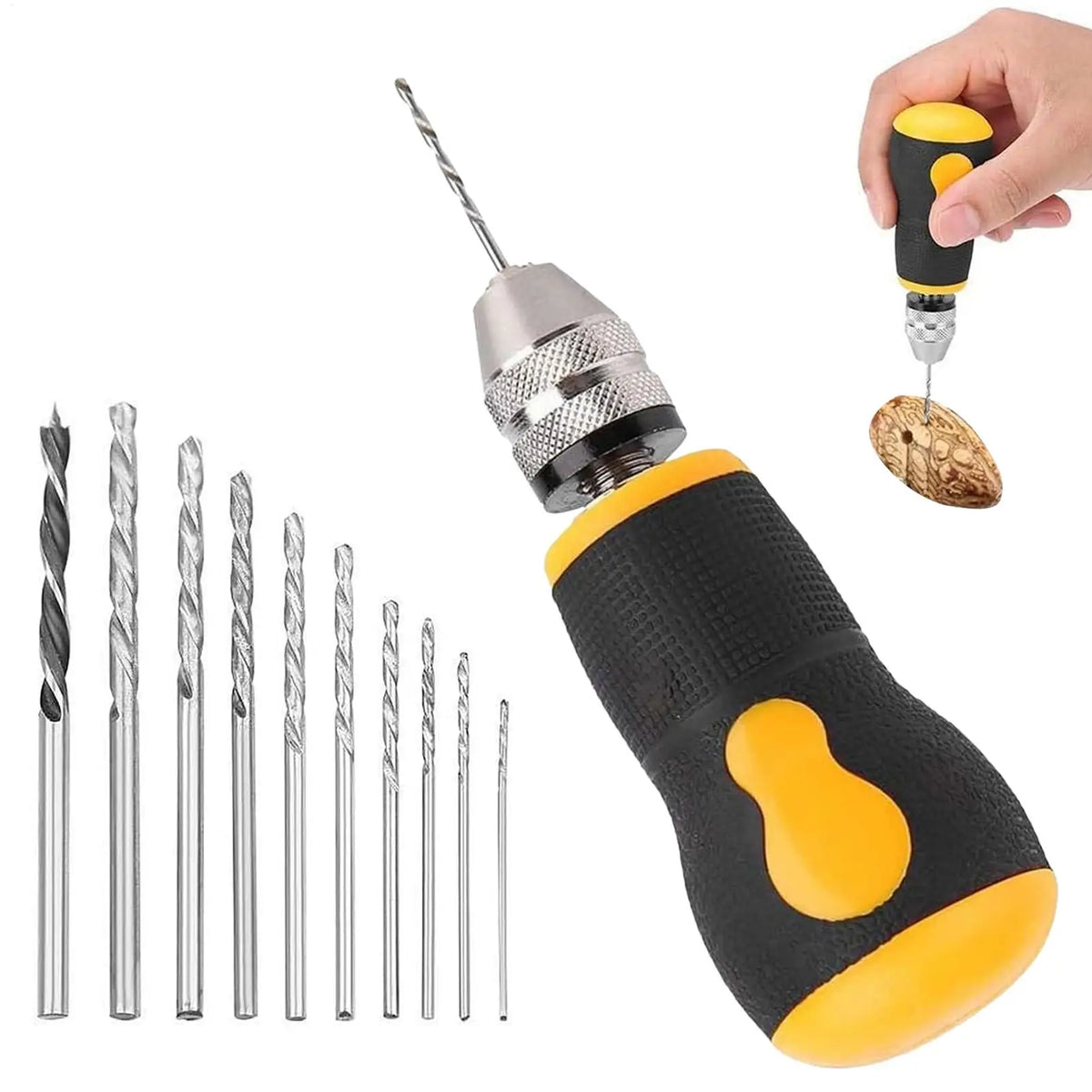 Mini Manual Craft Drill with Ten Bits