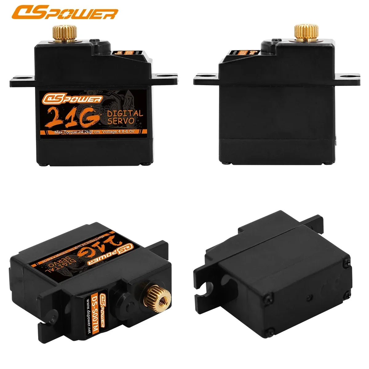 Servo numérique DSPOWER S007M de 21 g pour RC, 4,2 kg·cm