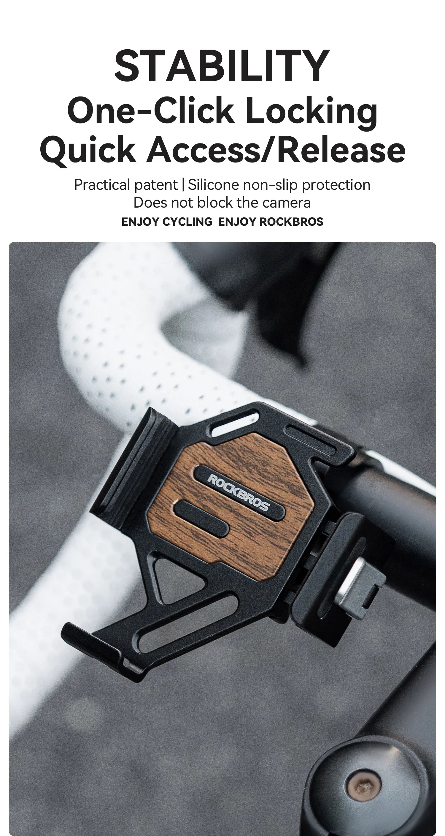 360° Rotating Motorcycle & Bicycle Phone Holder with Shock Absorption