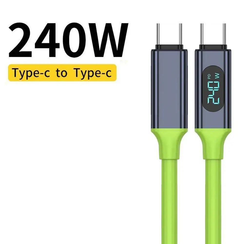 Cablu de încărcare USB-C de 1.5 m cu afișaj digital