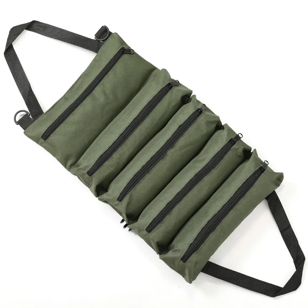 Roll-Up Tool Bag with Two Detachable Pouches