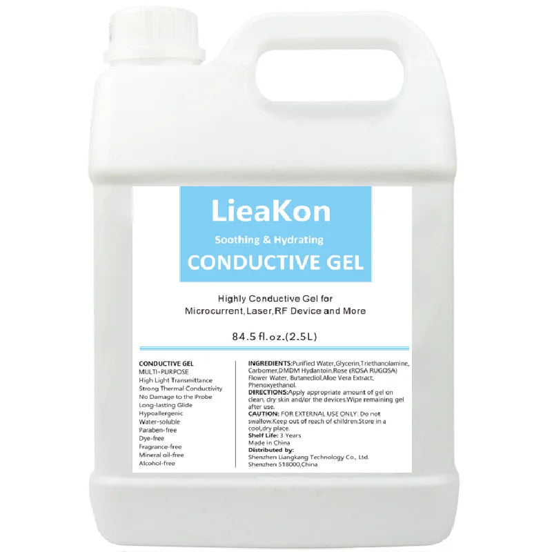 2.5L Clear Conductive Gel for Ultrasound and Beauty Devices