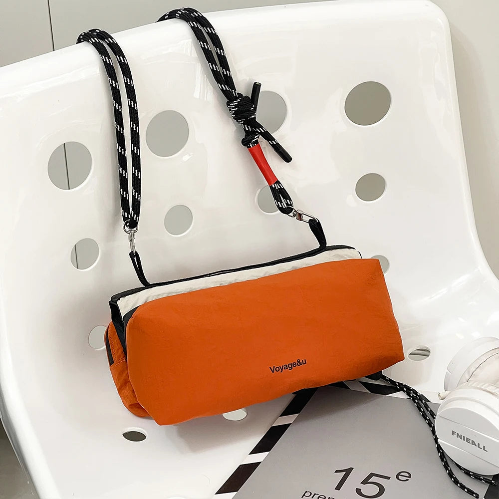 Nylon Crossbody Water Bottle Bag, Lightweight Shoulder Sling