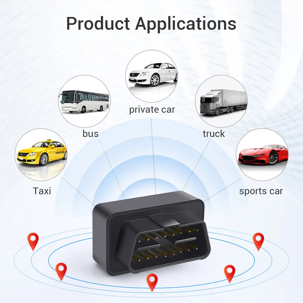 Mini OBD GPS MiCODUS MV66 Car Tracker No Monthly Fee Realtime Car Tracking Device Shake Alert Geofence Free APP