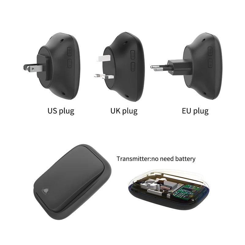 Self-Powered Wireless Doorbell with Chime Options