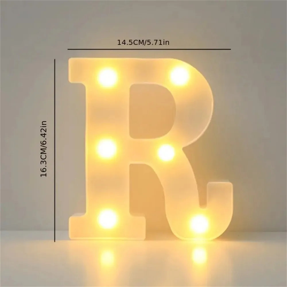 Varmhvit LED-bokstav- eller tallampe