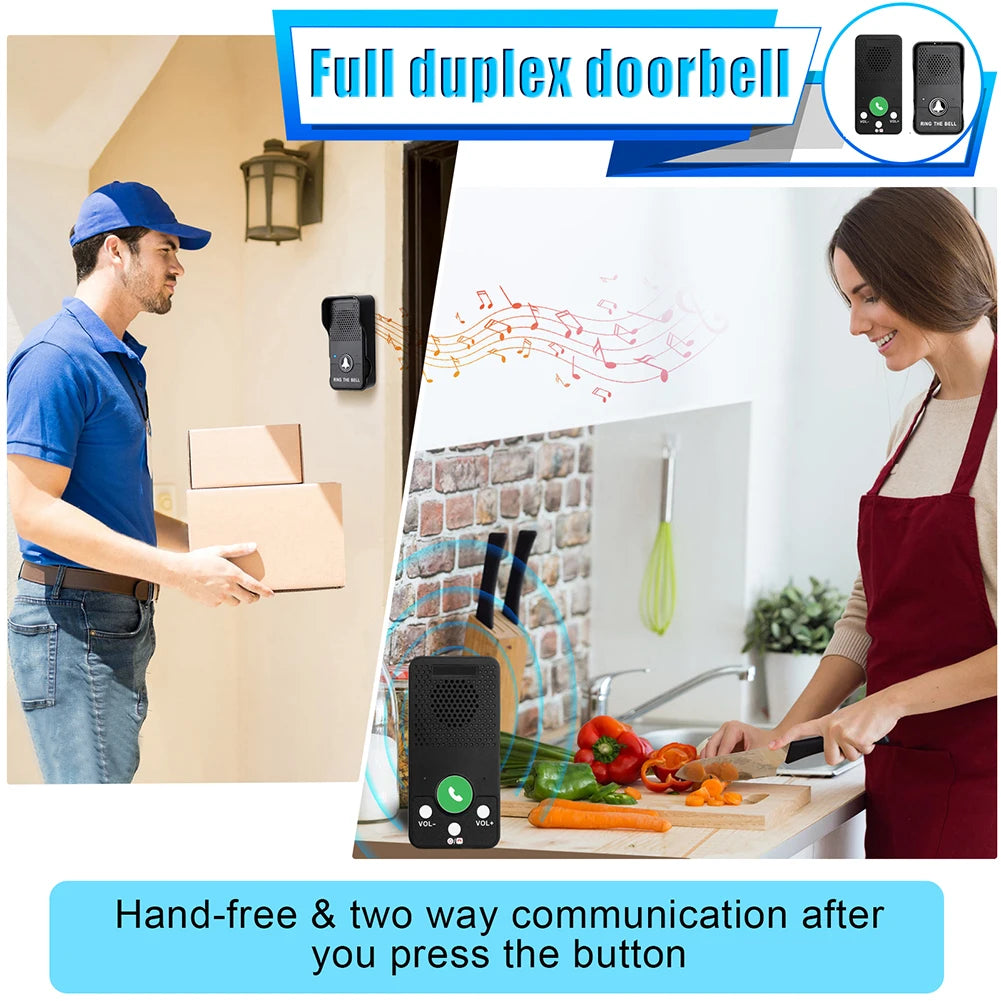 Rechargeable Wireless Voice Doorbell Intercom