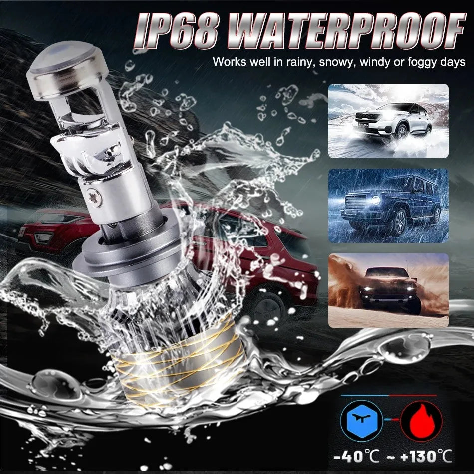2000W LED Headlight Bulb 6000K Canbus H7 H4 H11 9005 9006
