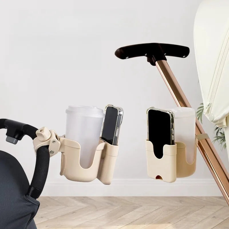Stroller Cup and Phone Holder for Prams with Anti-Slip Design