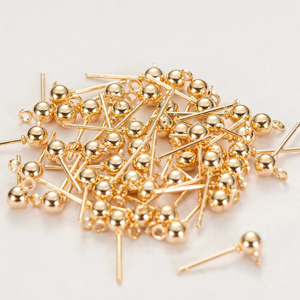 50 adet Paslanmaz Çelik Küpe İğnesi DIY Takı Yapımı için