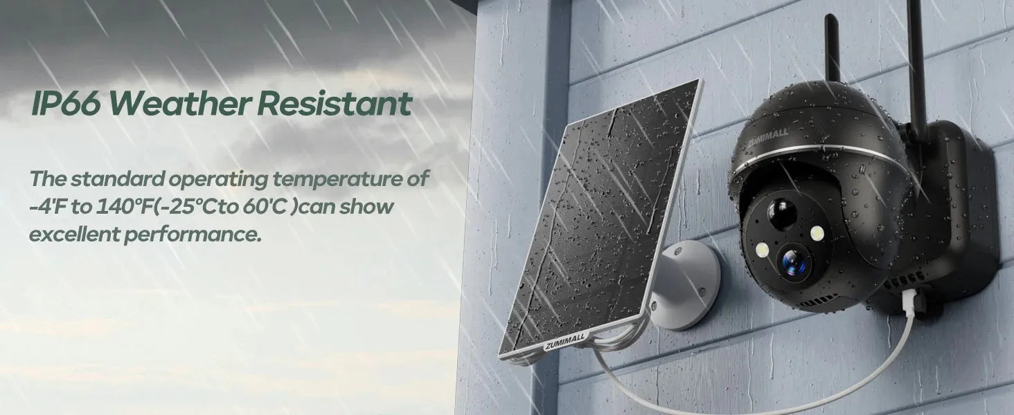 ZUMIMALL bežična sigurnosna kamera s baterijom 3MP noćni vid