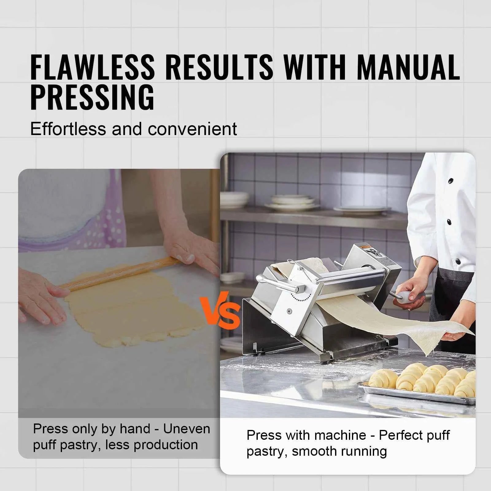 Manual Dough Sheeter Machine with Adjustable Thickness