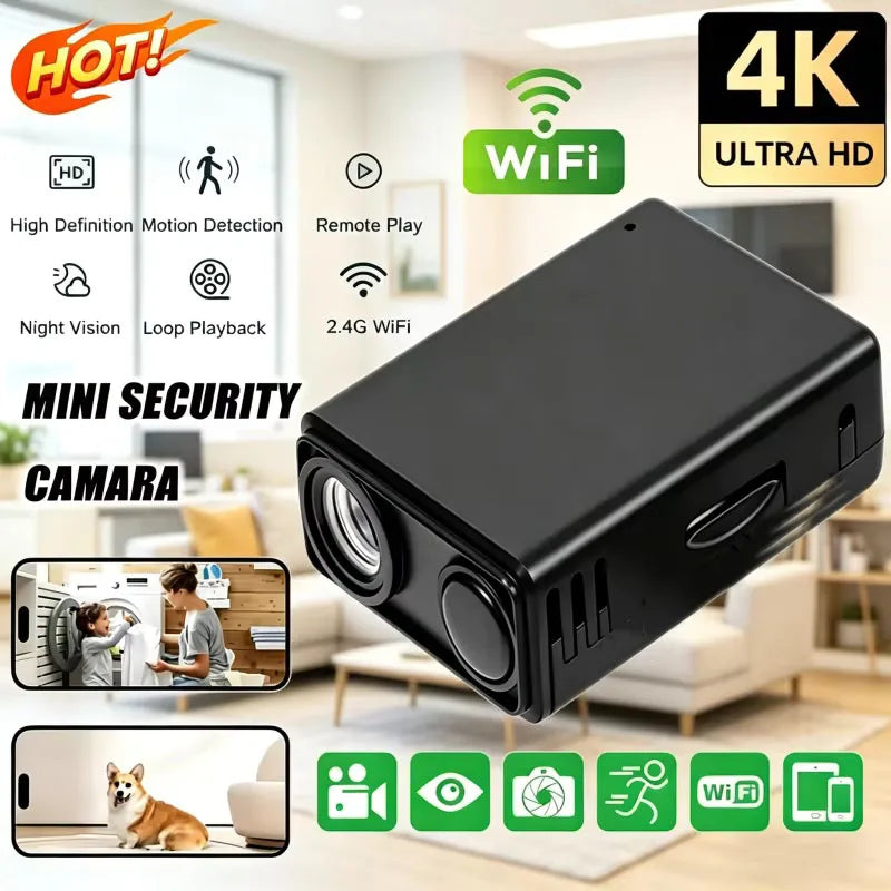 4K Security Camera WiFi Wireless Monitor Remote Motion Detecting Camcorders Security Protection Indoor Surveillance 2026