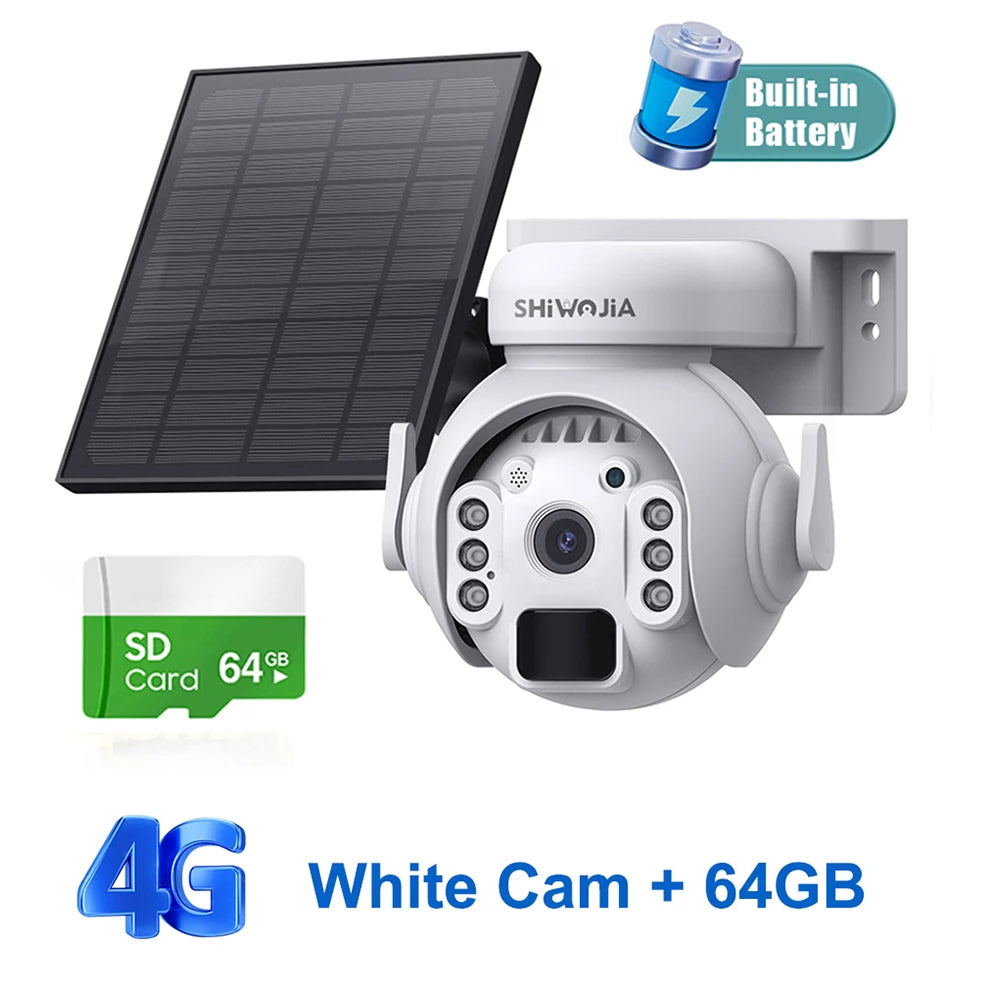 Solar Battery PTZ Camera - Wi-Fi or 4G Options