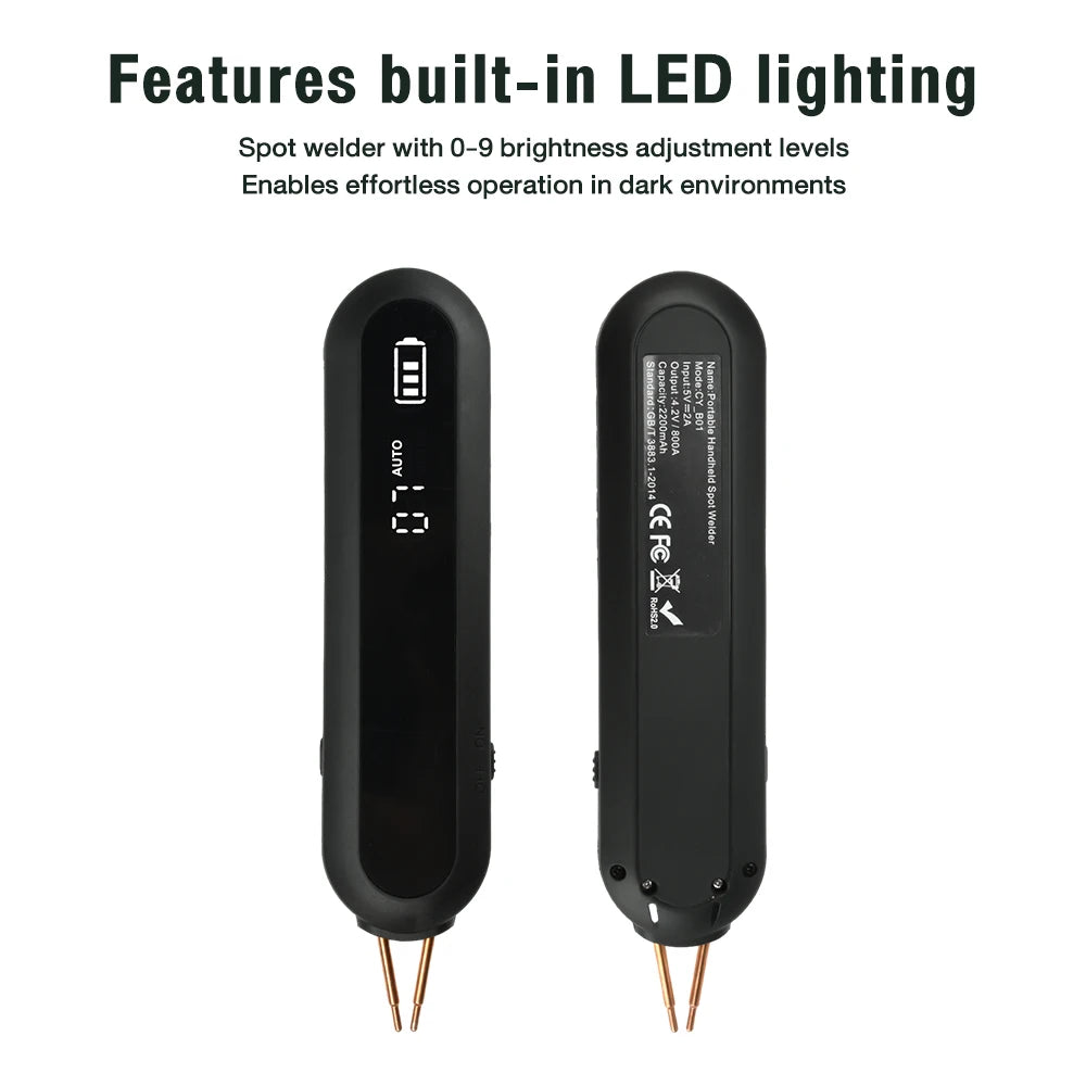 Handheld Battery Spot Welder with Adjustable Power