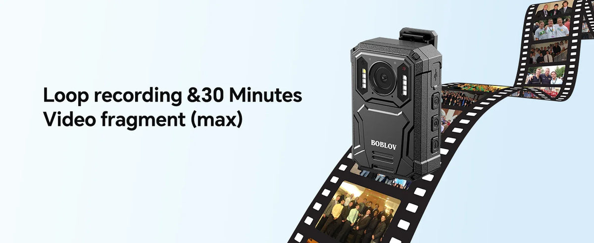 BOBLOV KJ23Pro 2K HD Police Body Camera, Night Vision 4000mAh , IP66 Waterproof Security Patrol Cam for Law Enforcement Security