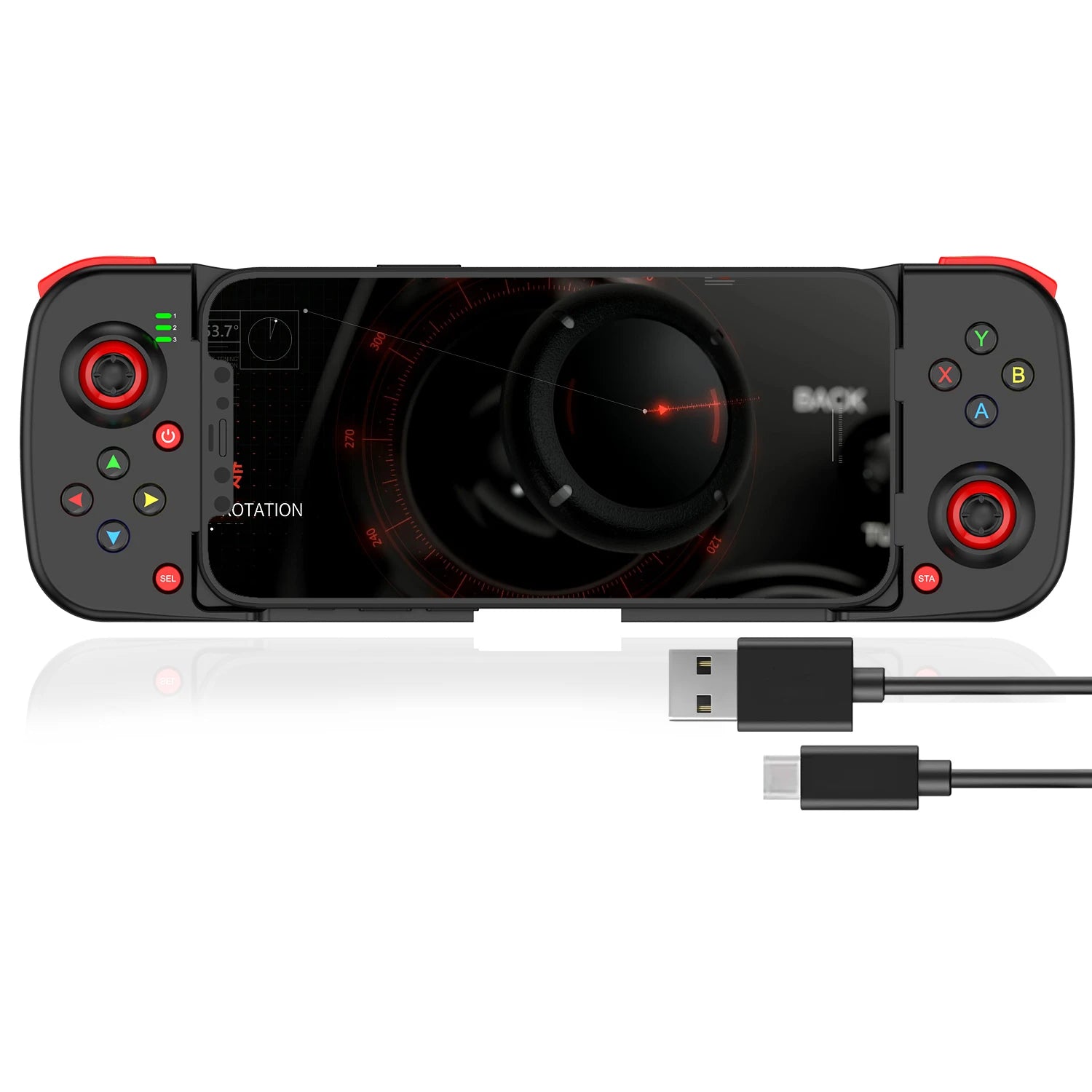 D3 Retractable Wireless Game Controller for Phone, Switch, PS3, PS4, PC
