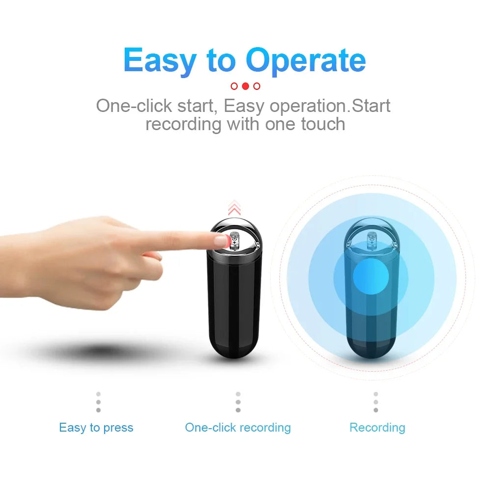 Mini diktafon aktiviran glasom 32GB s dugotrajnom baterijom i veličinom privjeska za ključeve