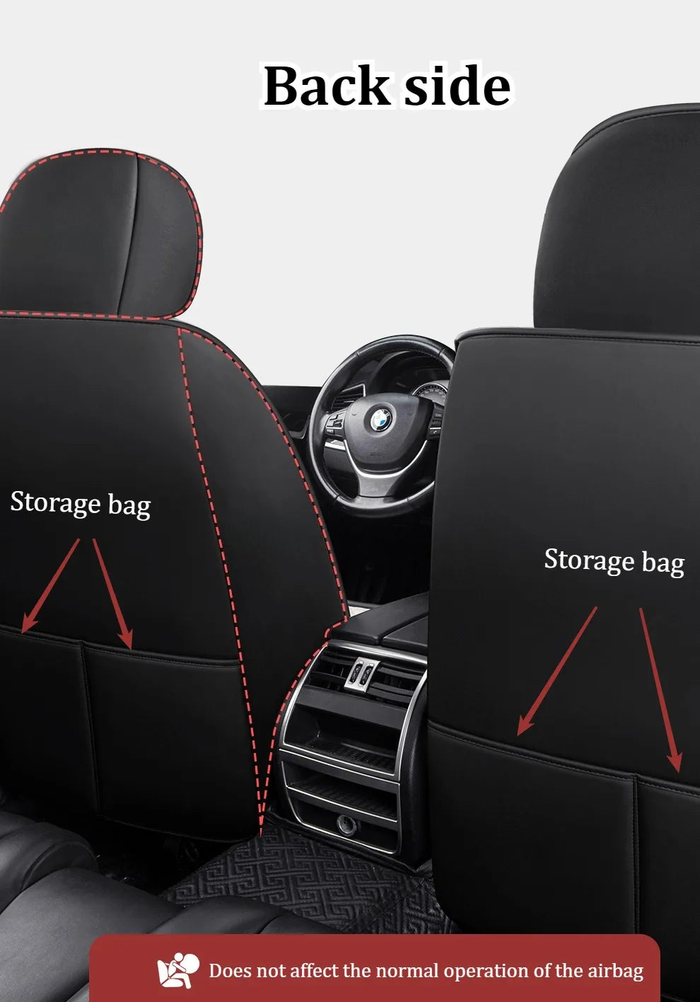 Спортивні чохли на автомобільні сидіння з 5 місцями з ПУ шкіри з 3D вишивкою