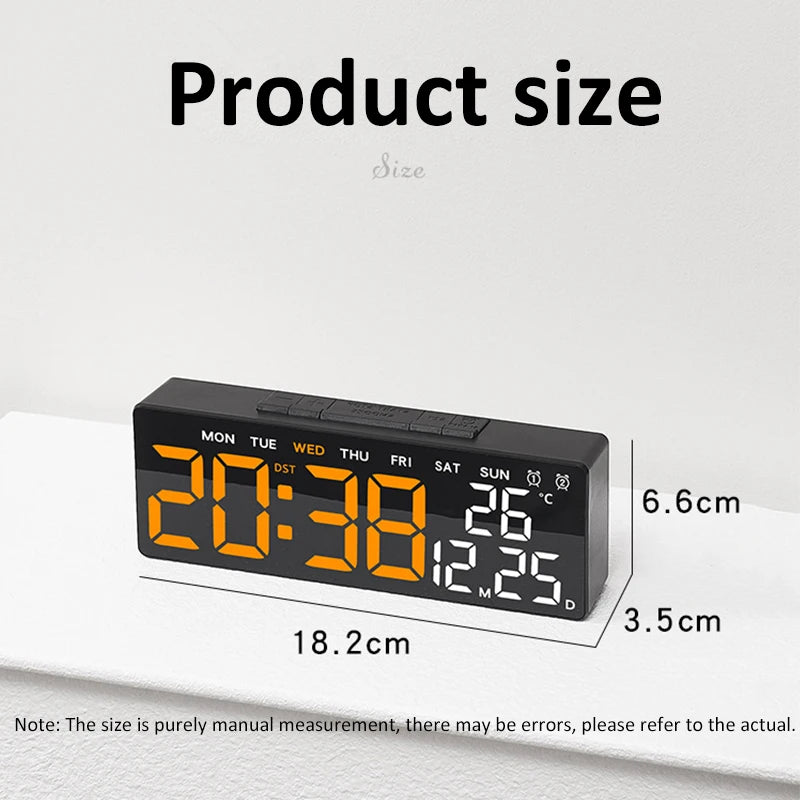 USB Digital Clock with Dual Alarms and Timer