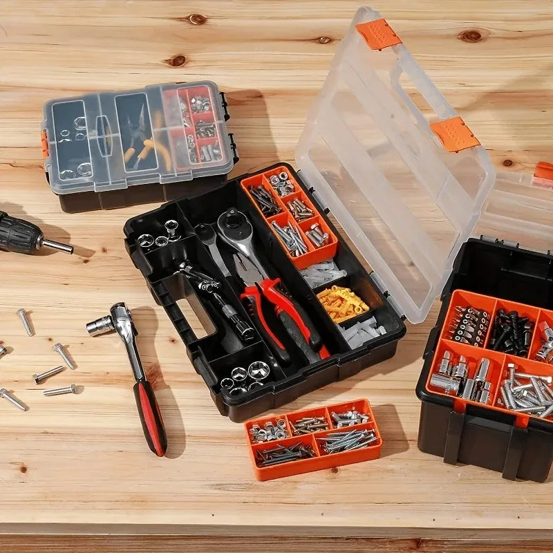 Hardware Storage Toolbox Multifunctional, Large Capacity, Thickened, Durable, Classifiable Storage Toolbox