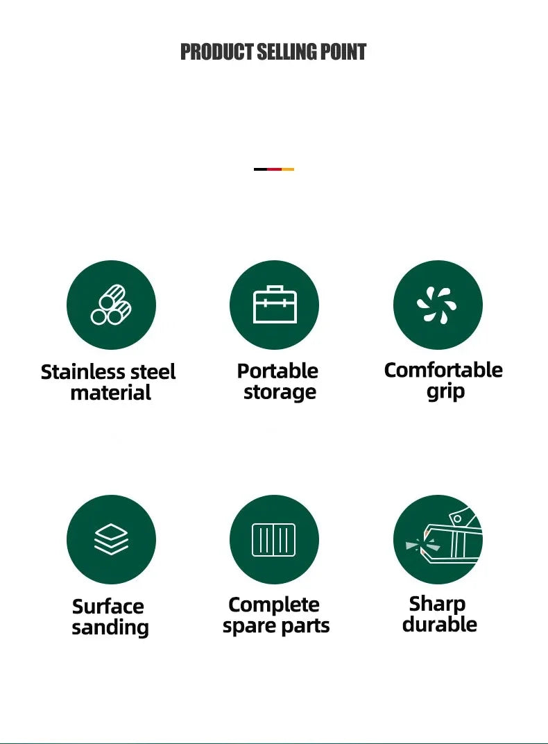 Green Manicure Set with Leather Case