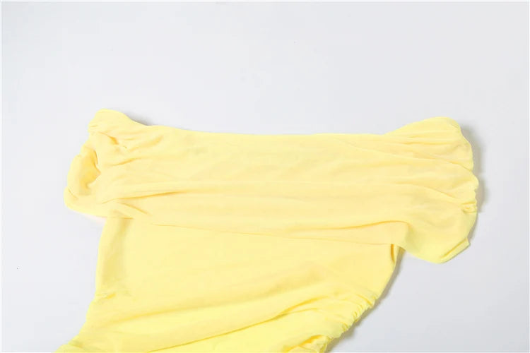 Weird Puss Ruched Irregular Dress Women Mesh Patchwork Slash Neck Short Sleeve Skinny Stretch Trend Elegant Long Bodycon Outfits