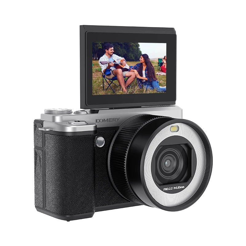 4K Dual Lens Vlogging Camera with Flip Screen & 18X Zoom