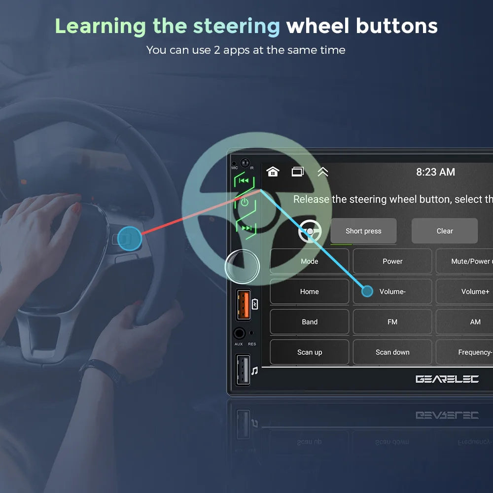 7 Inch Car Radio 2 Din Android 13 CarPlay Multimedia Player